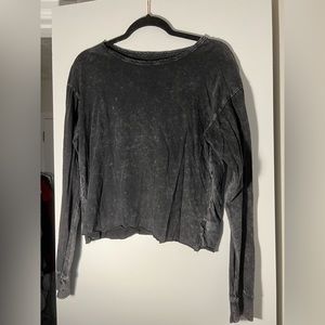 Gray Long Sleeve Caution To The Wind T-Shirt